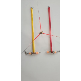 helicopter onderlijn (triangel)rood,geel,rvs